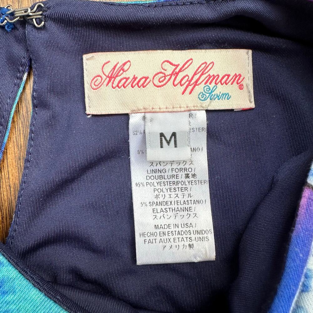 ❌SOLD❌ Mara Hoffman Swim Rising Palm blue print maxi column body con dress med - Picture 8 of 16